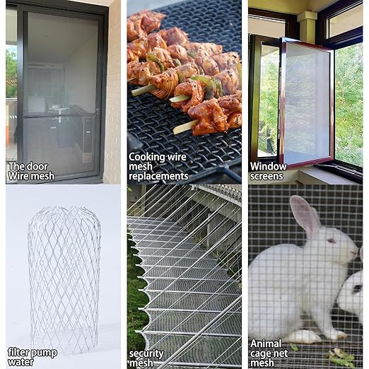 Wire Mesh Roll 11.8 in X 9.84 Ft 304 Stainless Steel Woven Wire Screen Mesh Never Rust，Pest Rat Mesh for Preventing Rats Squirrel and Mouse Access TXZWJZ