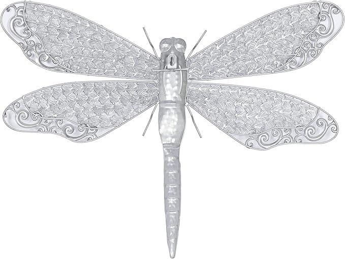 Deco 79 Metal Dragonfly Home Wall Decor Indoor Outdoor Wall Sculpture, Wall Art 25" x 1" x 16", Blue