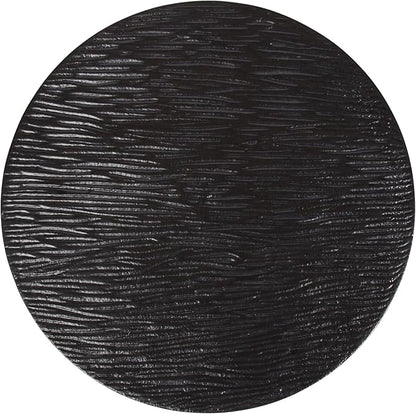 Kate and Laurel Baronet Modern Cast Aluminum Round Side Table, 14 x 14 x 24, Black, Transitional Circle End Table for Use as a Bedroom Nightstand or Living Room Plant Stand Option