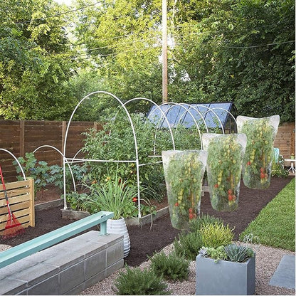 2pcs 5.6x6.3ft Garden Netting Bags with Drawstring Plant Mesh Cover Protect Vegetable Fruit Trees from Insect Birds