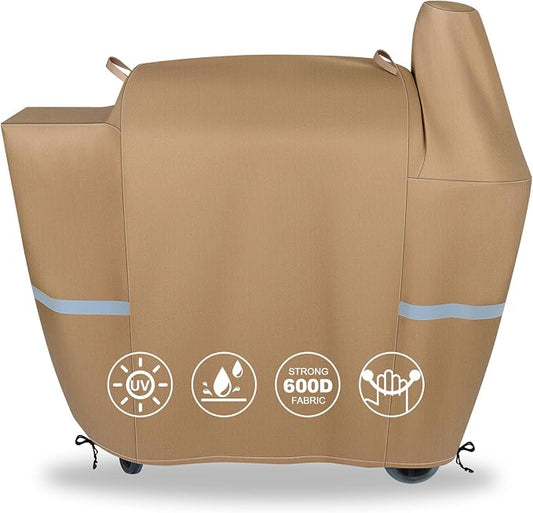 QuliMetal Grill Cover for Pit Boss 850-820 - Z Grill 700 Pellet BBQ Cover for Pit Boss 820 Deluxe,Pro 850 and Z Grill 700 Premium Wood Pellet Smoker Cover for Pitboss Waterproof & 600D Heavy Duty