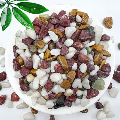 SIDONG 20 LB Natural Gravel Pebbles, 2/5 Inch Small Pea Gravel Stones, Decorative River Rocks for Succulents, Aquariums, Vases, Indoor Plants, Garden Landscaping, DIY