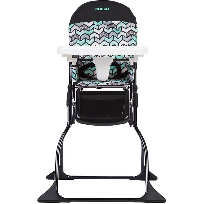 Cosco Kids Highchair for Baby, Simple Foldable High Chair, Convenient, Lightweight, and Compact Design, Spritz