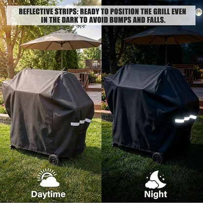 Grill Cover for 850FB2/850M and 1300M PB1250CS Pit Boss Grills,600D Heavy Duty Water-Resistant BBQ Cover with Adjustable Windproof Straps for Pit Boss Wood Pellet Grills All-Season Protection