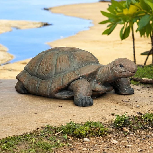 SKYFIRE Turtle Statues for Garden - 34.2” x 18.1” x 11.4” Fiber Reinforced Concrete Figurine Statue, Garden Sculptures & Statues Decor for Outdoors, Lawn, Yard - Outdoor Ornaments Gardening Gifts