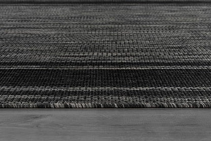 Beverly Rug Outdoor Rug 6x9 Modern Bordered Area Rugs for Indoor and Outdoor Patio Deck Porch Garden Waterproof Weather Sun Resistant Washable Outside Carpet (6 x 9 Black)