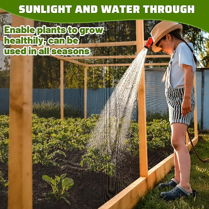Stronger Garden Mesh Netting, 10 x 33 FT Ultra Fine Nano PP Plant Covers, Small Animals Bird Net Barrier Screen for Vegetables Plants Fruits Flowers Protection, Shading Rate 33%