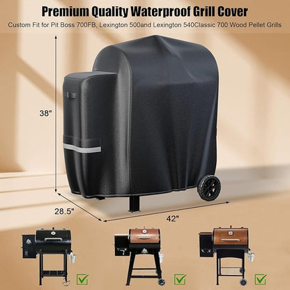 73700 Grill Cover for Pit Boss 700FB, Classic 700, Lexington 500, Lexington 540, Pit Boss 400FB, Pro 600 and Z Grill 550B Series Wood Pellet Grills, Heavy Duty 600D Waterproof BBQ Cover