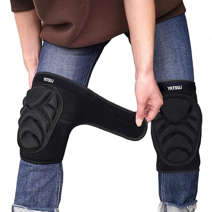 Knee Pad Women Men for Gardening House Working, Floor and Carpet Cleaning, Construction Work, Cleaning Knee Pads With High Elastic Fabric Black L