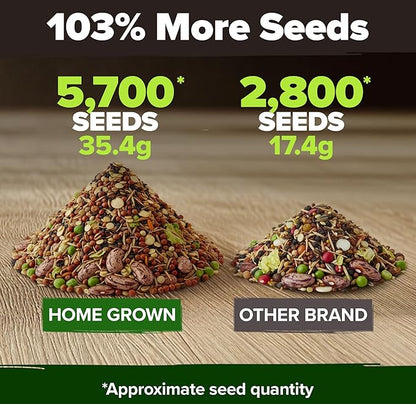 HOME GROWN 10 Variety Survival Seed Vault 5,700+ USA Grown Heirloom Non-GMO Vegetable Seeds for Planting, High Germination, Garden Starter Kit, Emergency Food Supply, Indoor Outdoor