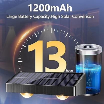 Brizled Solar Fence Lights Outdoor, 6 Modes 2700/4500/6500K 250ml Fence Solar Lights, IP65 Waterproof Outdoor Wall Light Landscape Lighting for Backyard Garden Patio Deck Railing Wall Poolside, 8 Pack