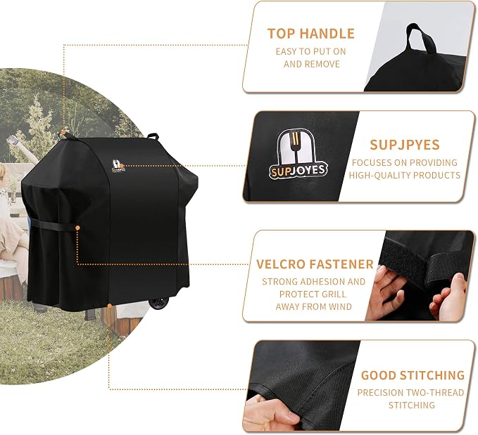 7106 Grill Cover for Weber Spirit 200 and 300 Series, 52 Inch BBQ Grill Covers, Heavy Duty Waterproof Barbecue Accessories