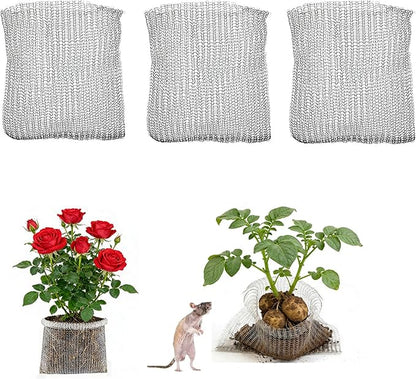 Root Gallon Gopher 304 Stainless Wire Speed Baskets,Garden Net Plant Root Protection Anti Gopher Baskets Plant Root Protector Gopher Baskets for Burrowing Animal (5 Gallon X 3PCS)