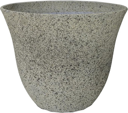 Classic Home and Garden Honeysuckle Resin Planters - Lightweight Indoor & Outdoor Plant Pots - UV-Resistant Plastic Flower Pots - Pot Planters for Flowers & Herbs (15" Stone)