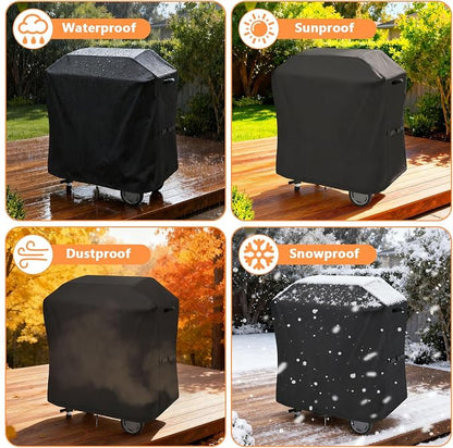 Grill Cover for Charbroil Performance Small Grill & Bistro Pro Grill for CB1250073P4, CB1250116P6, Heavy Duty Waterproof BBQ Cover for Char Broil 25302145 25302146 25302148 25302161
