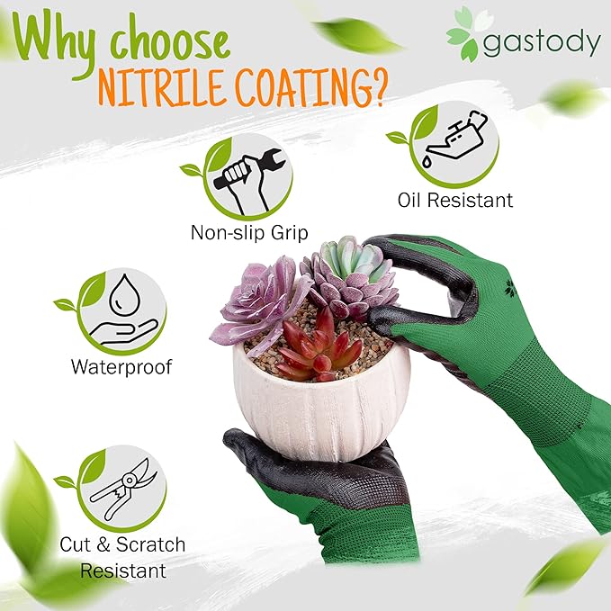 Long Sleeve Gardening Gloves Women and Men - Long Cuff Garden Gloves, Multipurpose Heavy Duty Outdoor and Indoor