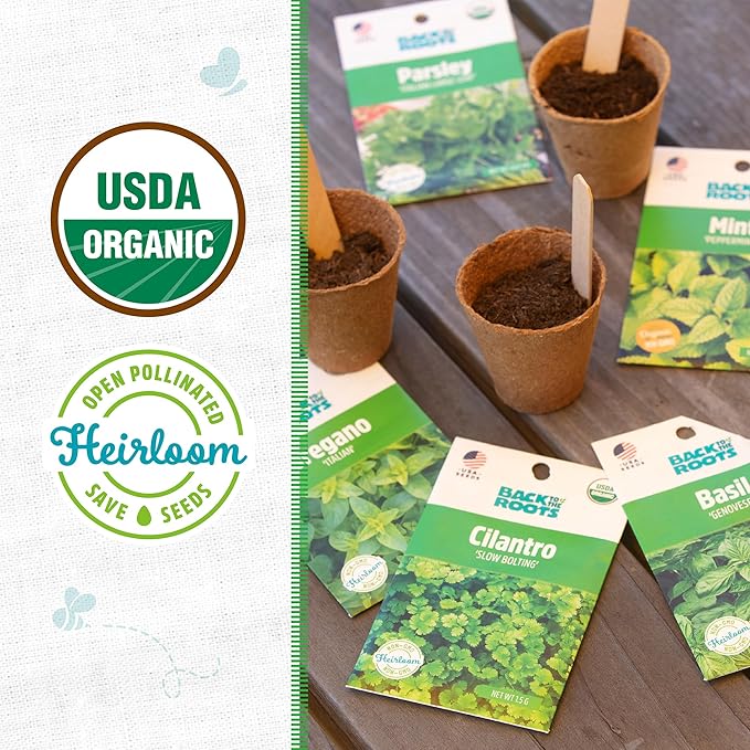 Back to The Roots Organic Herb Seeds Variety (5-Pack)