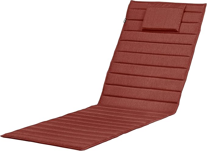 Classic Accessories Storigami Water-Resistant 72 x 21 Inch Chaise Lounge Cushion, Heather Henna, Patio Cushion
