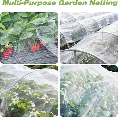 Garden Netting, Plant Covers 10x33Ft Net Ultra Fine Mesh Protection Netting for Vegetable Plants Fruits Flowers Crops Greenhouse Row Cover Raised Bed Barrier Screen Protection Net Cover