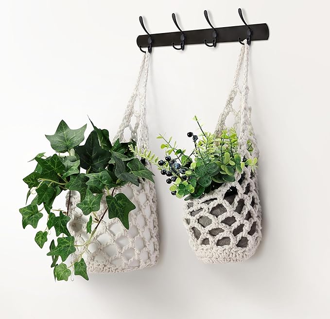 2 Packs Hanging Planters for Indoor Plants up to 6 in., Wall Plant Holder | Plant Hanger Indoor, Wall Planters for Indoor Plants, Hanging Plant (2PK, for 6 inch Pot)