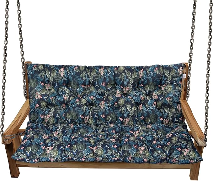 Replacement Cushions for Swing, Swing Cushions 3 Seater Replacement, Waterproof Thicken Washable Pad Cushion for Outdoor Indoor Furniture Swing Patio (Hummingbird, 40x71 inch)