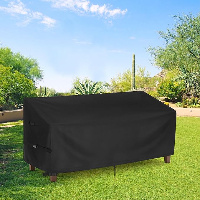 Customized Bench Cover for Outdoor Bench/Sofa ,Personalized Heavy Duty Waterproof Bench Cover for Convertible Bench/Backless Bench/Entryway Bench/Garden Bench/Glider Bench/Sofa/Loveseat/Couch