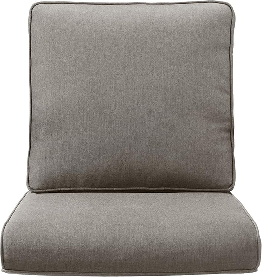 Outdoor Chair Cushions for Patio Furniture - 1 Pack Outside Durable Thick Replacement Cushion 22x24 with Zipper Cover for Wicker Glider Rocking Chairs Loveseat Couch – Grey/Regular
