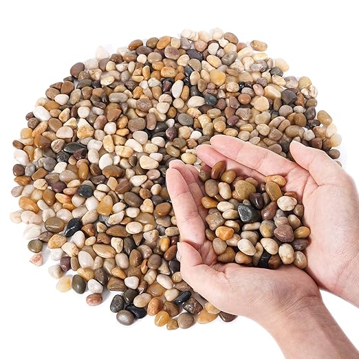 GreatBuddy 2.5-lb Decorative Rocks for Plants, 1/5" Pea Gravel for Fish Tanks, Aquariums, Terrarium, Drainage Pebbles for Potted Plants, Succulents, Garden Landscaping, Crafts, Indoor&Outdoor