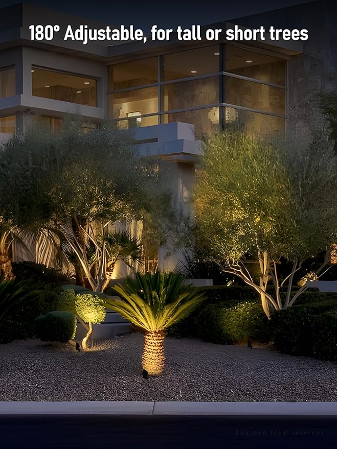 LEONLITE 5CCT Low Voltage LED Landscape Spotlight, Update 1800K2700K3000K4000K5000K Selectable, 5W 12V Pathway Lights Outdoor, CRI90, Aluminum Spot Lights for Garden, ETL, IP65 Waterproof, Pack of 6