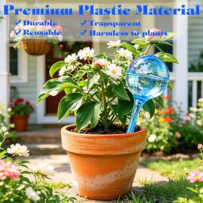 Plant Self-Watering Bulbs, 10pcs Self Watering Planter Insert, Flower Automatic Watering Drip Irrigation Device, Indoor Outdoor Garden Self Waterer for Plant