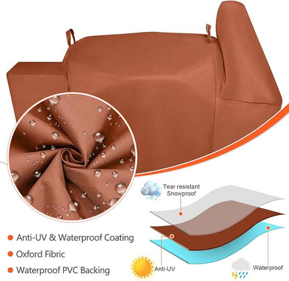 QuliMetal Grill Cover for Pit Boss Pro Series 850 and Deluxe 820, PB820D 820FB 820D3 820SC 820XL 820PS1, 820CS1 Competition, Sportsman 820 Series Wood Pellet Grills, Z Grill 700 Series, Brown
