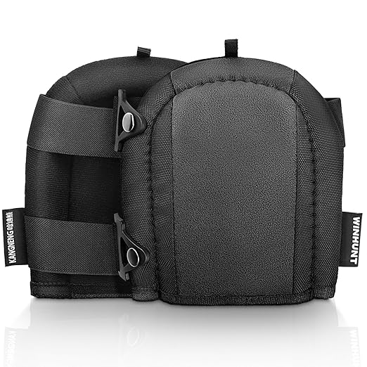 Lightweight Foam Knee Pads for Men - Non-Slip Thick Soft Padding, Strong Straps, Easy-Fix Clips - Perfect Knee Pads for Flooring, Gardening