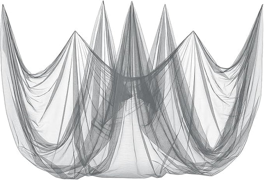 ANPHSIN 33x10Ft Ultra fine Mosquito Net for Patio - Mesh Netting Screen for Outdoor Garden Porch Balcony, Protects Skin & Plants from Bugs, Birds, Gray