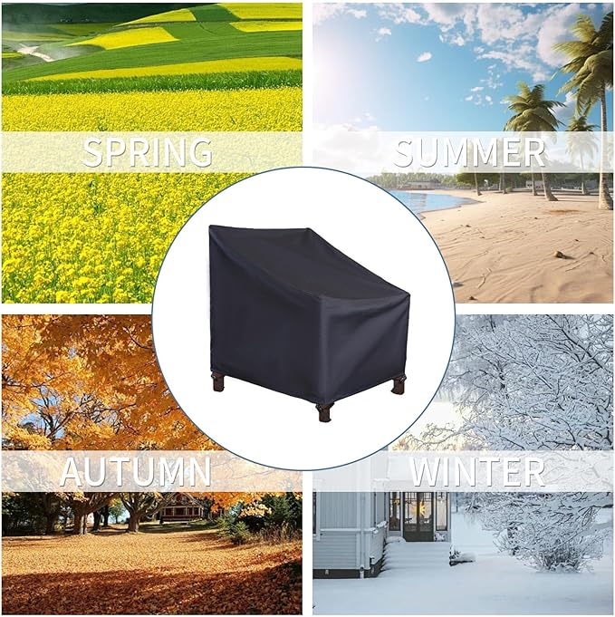 Patio Chair Covers, 1 Pack outdoor furniture covers, Heavy Duty and Waterproof outdoor chair cover, patio furniture cover 43" W x 42" D x 42" H Grey