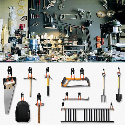 30 Pack Heavy Duty Steel Storage Hooks - Wall Mount Garage Hanger & Organizer for Bikes, Tools, Ladders, Bulk Items, Ropes and More