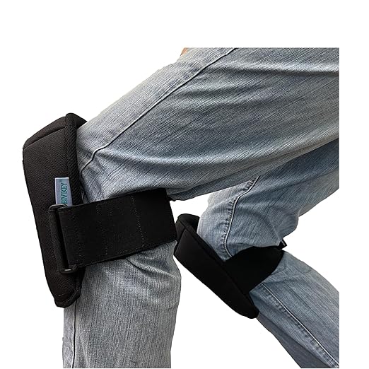 Knee Pads for Work | Made of Tear-Resistant and Waterproof Nylon Oxford Cloth and Durable Rubber | Floor-Safe Anti-Slip Kneepads for ConstructionMechanical Repair Work Black