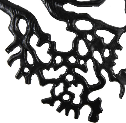 Deco 79 Aluminum Metal Tree Home Wall Decor Large Textured Wall Sculpture, Wall Art 50" x 1" x 41", Black