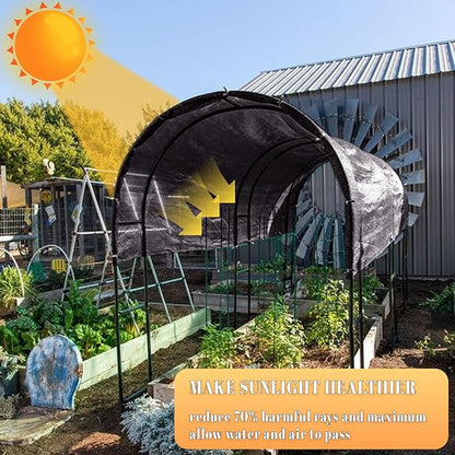 Cool Area 70% 8x20ft Sunblock Shade Cloth Cover Mesh UV Resistant Net for Garden Flower Plant Greenhouse, Black