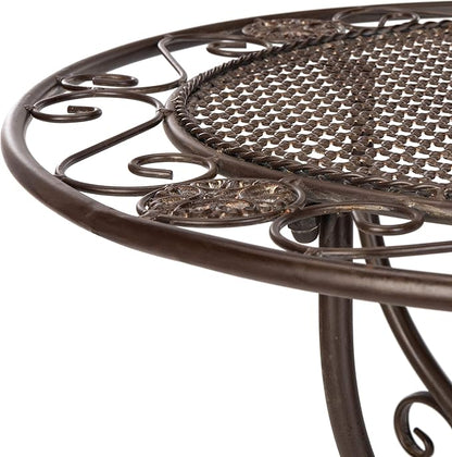 SAFAVIEH PAT5028A Outdoor Collection Semly Pearl White 3-Piece Bistro Set