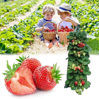 2024 Hanging Strawberry and Tomato Planter Bags - Upside-Down Patio Garden Grow Bags With Handle for Outdoor Flower Planting (5)