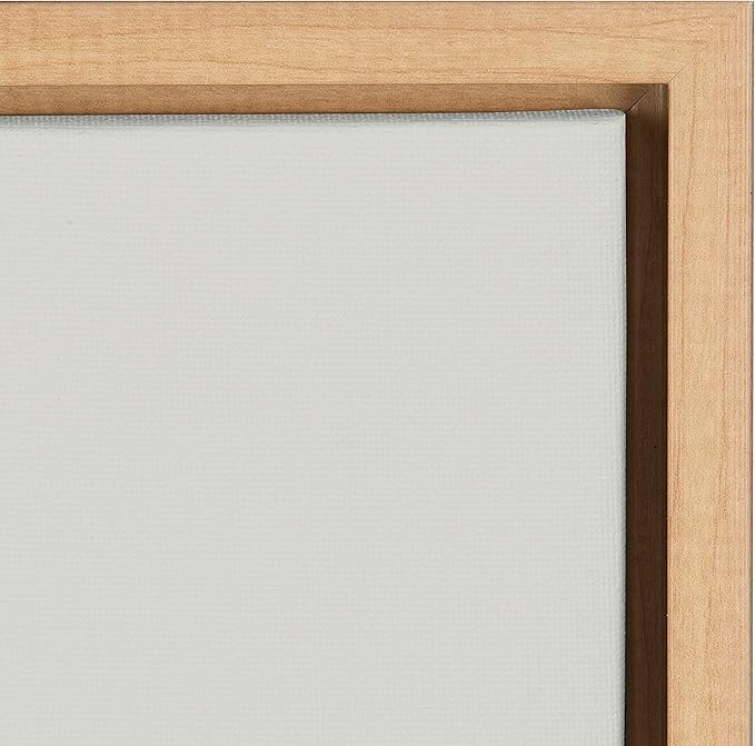 Kate and Laurel Sylvie The Family Tree Bird Block Print in Framed Canvas Wall Art by Rachel Lee, 23x33 Natural