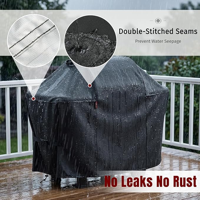 SHINESTAR 58 Inch Upgraded Grill Cover for Weber Genesis II 300 Series, Heavy Duty Oxford Fabric BBQ Cover Waterproof UV Protection, Windproof with Adjustable Magic Tape Straps