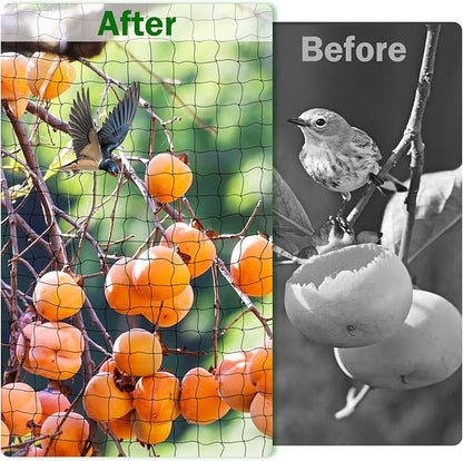 Bird Netting for Chicken Coop 50 X 50 Ft 1" Square Mesh Heavy Duty Chicken Run Netting Roof Cover Against Hawks, Eagles, Owls, UV Resistant, for Garden, Fruit Tree, Plant, Vegetable Protection