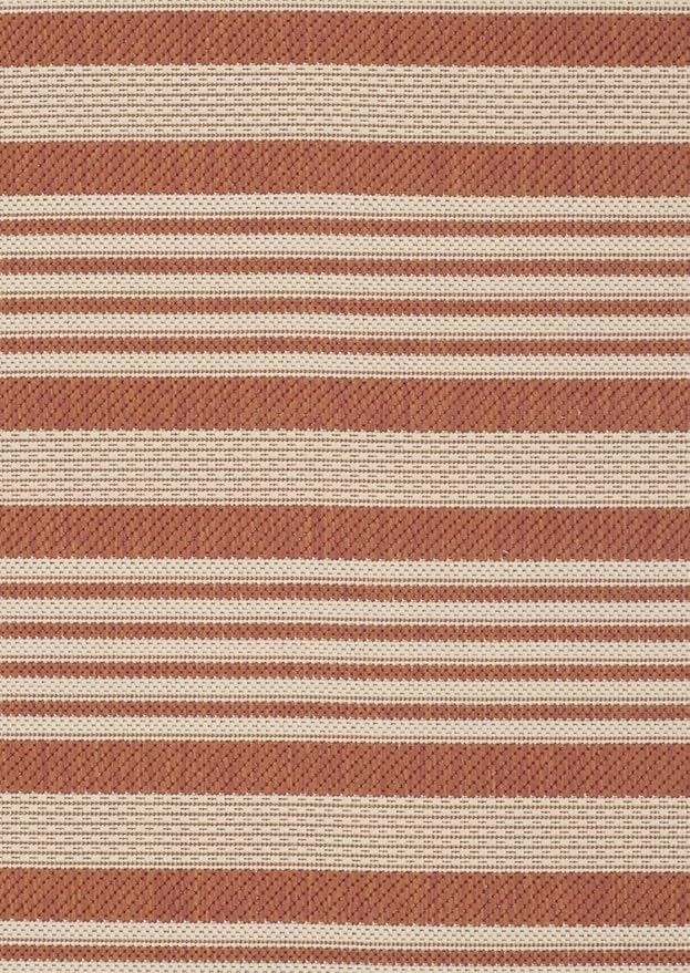 SAFAVIEH Washable Rug Outdoor Courtyard Collection - 2' x 3'7", Terracotta & Beige, Non-Shedding & Easy Cleaning, Ideal for Patio, Front Door, Entryway, Doormat (CY6062-241)