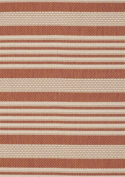 SAFAVIEH Washable Rug Outdoor Courtyard Collection - 2' x 3'7", Terracotta & Beige, Non-Shedding & Easy Cleaning, Ideal for Patio, Front Door, Entryway, Doormat (CY6062-241)