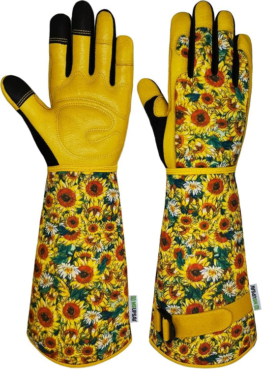 Long Gardening Garden Gloves,Thorn-proof&Puncture Resistance Rose Cactus Gauntlet Glove for Gardener,Gifts