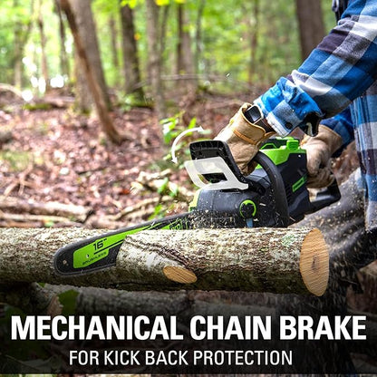 Greenworks 80V 16" Brushless Cordless Chainsaw (Great For Tree Felling, Limbing, Pruning, and Firewood / 75+ Compatible Tools), Tool Only