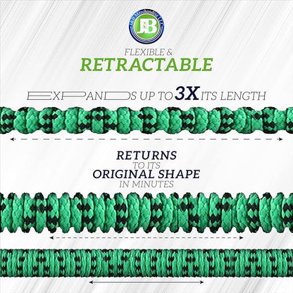 J&B XpandaHose 75ft Expandable Garden Hose – Ultra-Strong 3750D, 4-Layer Latex Core, Brass 3/4" Connectors, 10-Pattern Nozzle & Storage Bag – Lightweight, Kink-Reducing, Leak-Resistant