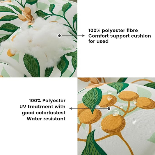 ARTPLAN Seat/Back Outdoor Chair Cushion,Set of 4 Patio Chair Cushion with Tie,Tufted Replacement for Patio Furniture,40x20x4 Inches,4 Count,Floral