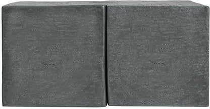 Christopher Knight Home Loire MGO Outdoor Side Table Set of 2, Concrete Indoor/Outdoor Nesting Coffee Table, Multi-Purpose Patio End Table, No Assembly, Stone Gray